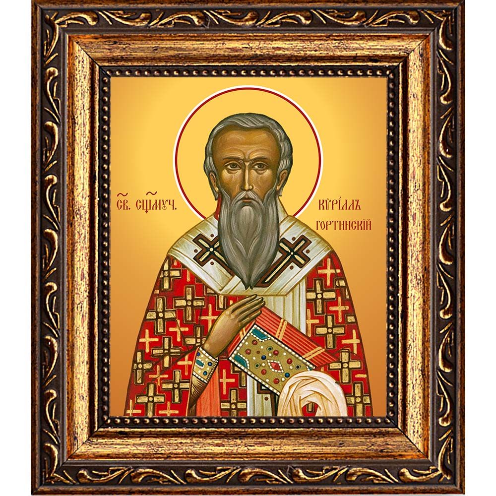Кирилл Гортинский Священномученик. Икона на холсте.