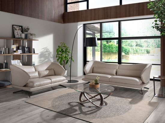 Диван 2-х местный 6145/KF2157-2P-M5652 кожаный с декоративными подушками