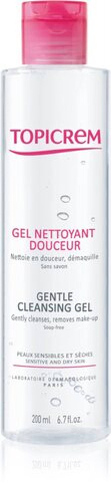 Topicrem UH BODY Gentle Cleansing Gel - нежный очищающий гель для лица, тела и волос /   200  ml  / GTIN 3700281702408