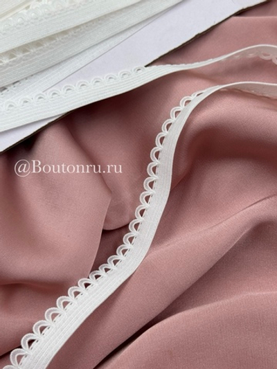 Резинка бельевая ажурная белая 12 мм