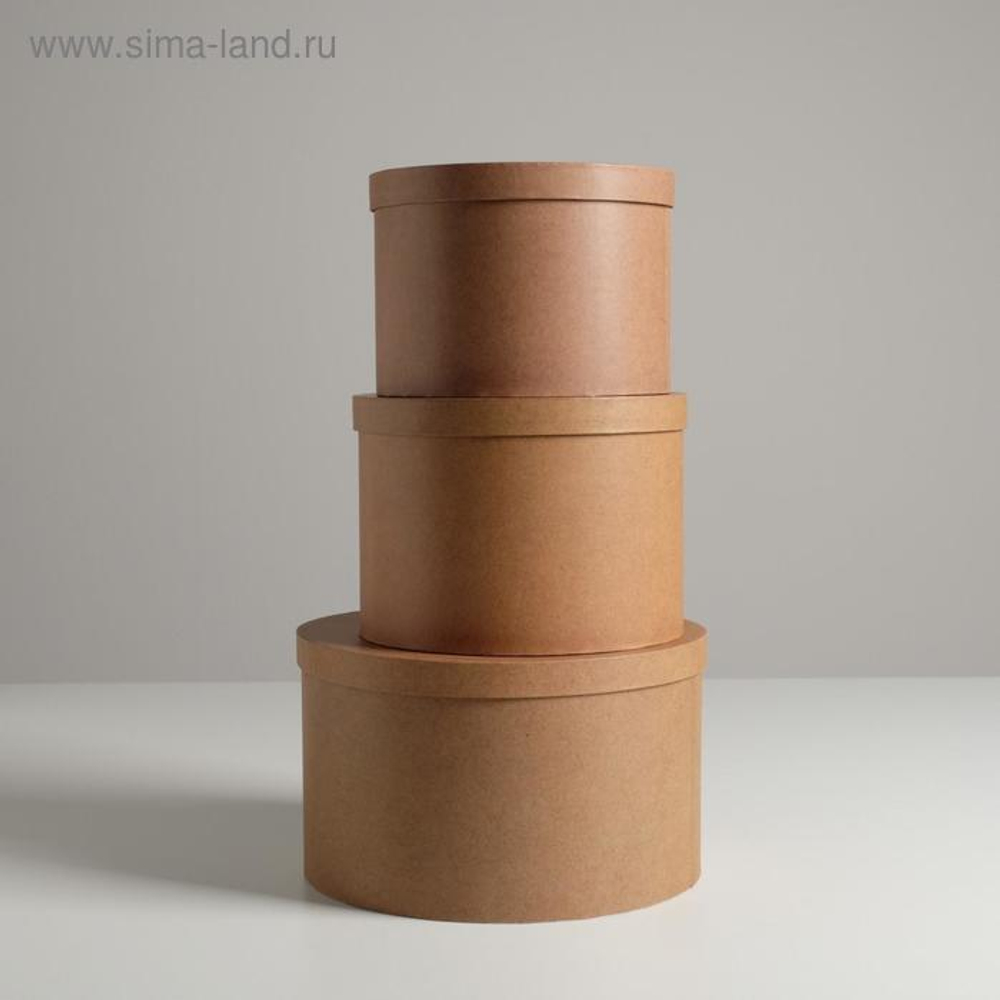 Шляпная коробка «Крафт» 18 × 13 см.