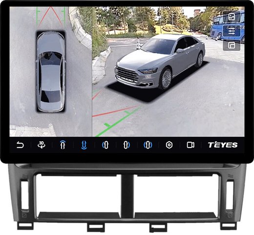 Магнитола для Lexus LS430 Toyota Celsior XF30 2000-2006 (ШГУ цветной) - Teyes CC3-2K-360 монитор 13" 2K QLED на Android 10, 6Гб+128Гб, CarPlay, 4G SIM-слот, 4 камеры в комплекте