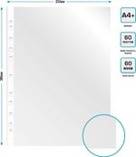 Папка-вкладыш А4, 60мкм, 25шт/упак, с перфорацией, суперлюкс глянцевая, Бюрократ