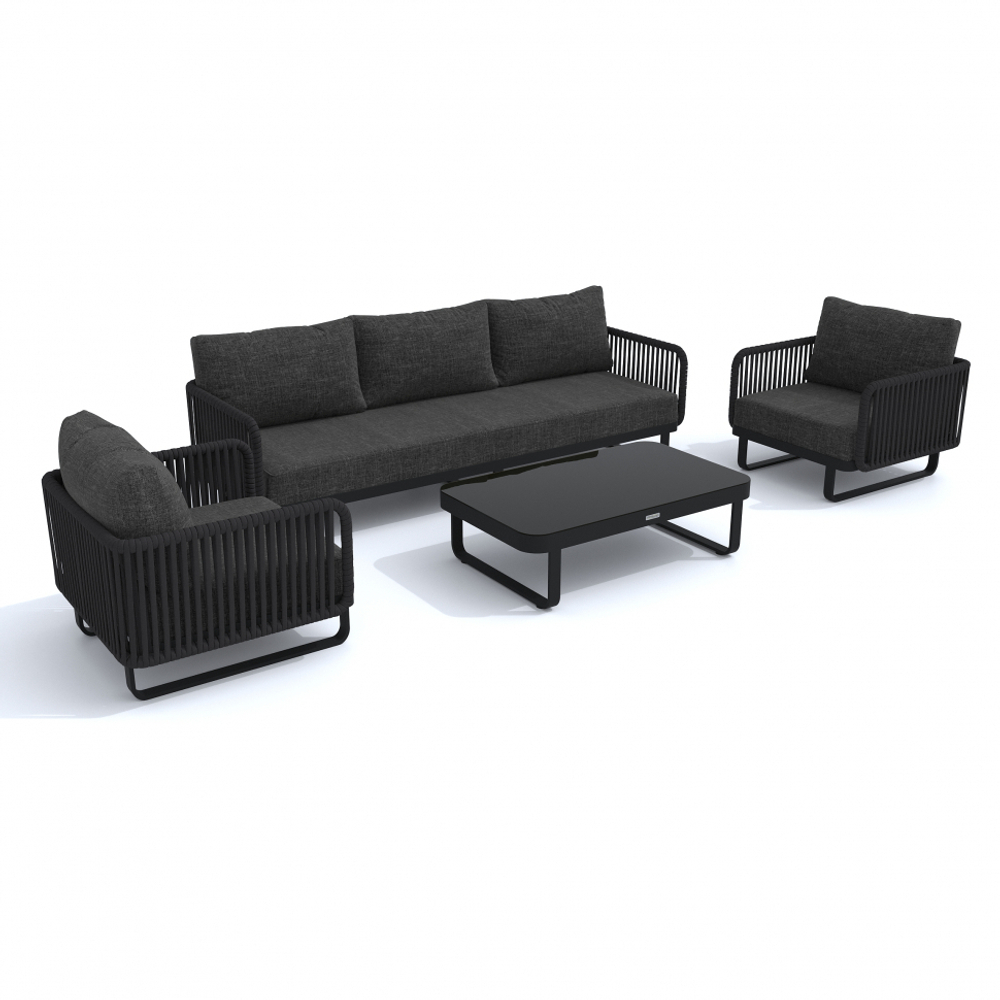 Лаунж зона Ideal Patio БЕЛЛИСА с трехместным диваном - маренго