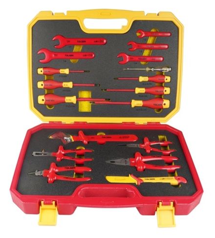 Цена на TOLSEN (TTV83718) Набор инструментов диэлектрических, универсальный, 18 предметов