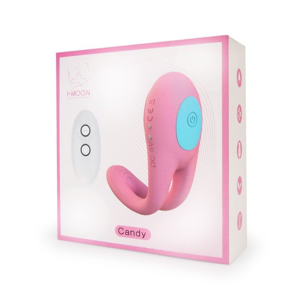 Розовое виброкольцо с пультом ДУ (Цвет: розовый)