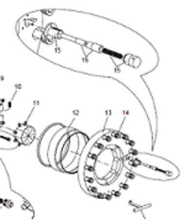 Штифты к коренным кулачкам (TUBH144/H135/H130/H80/H79, комплект 8 шт.)