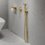 Смеситель встроенный с гигиеническим душем Timo Saona 2389/17SM золото матовое