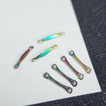 Коннектор, сталь, титановое покрытие, красивая форма, р-р 13×2.5 мм, штучно