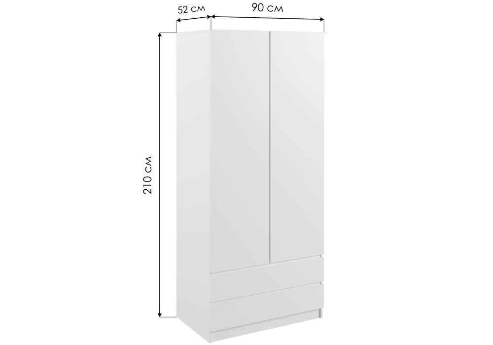 Шкаф Woodville Мадера белый