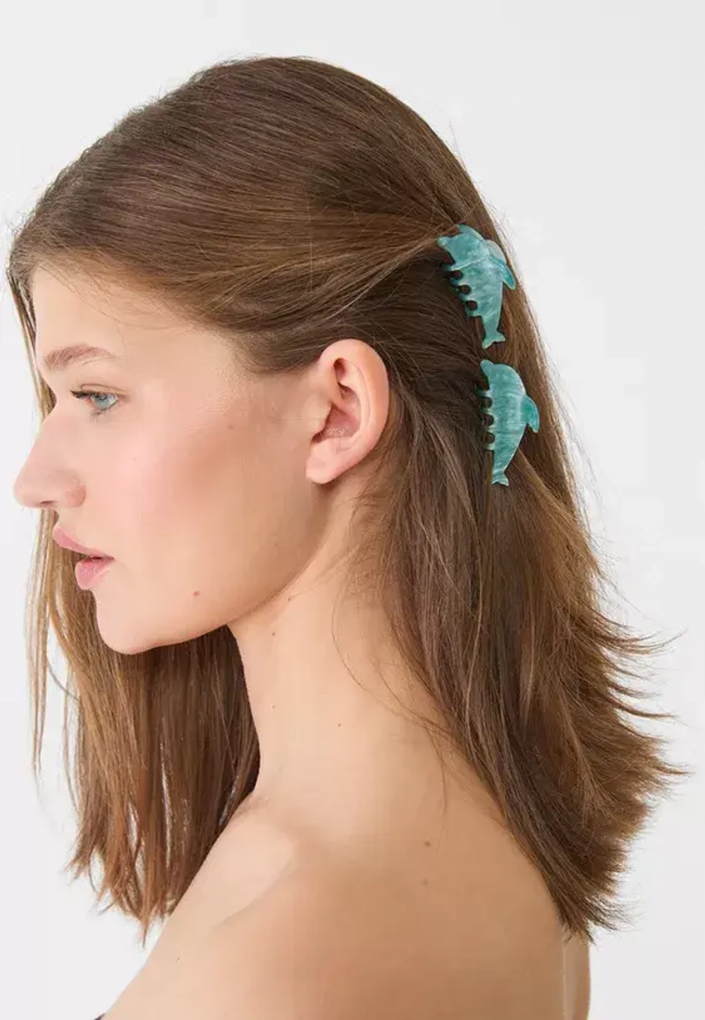 STRADIVARIUS Набор из двух заколок для волос, небесно-голубой