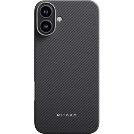 Накладка для iPhone 16 6.1" Pitaka Ultra Slim case черно-серая