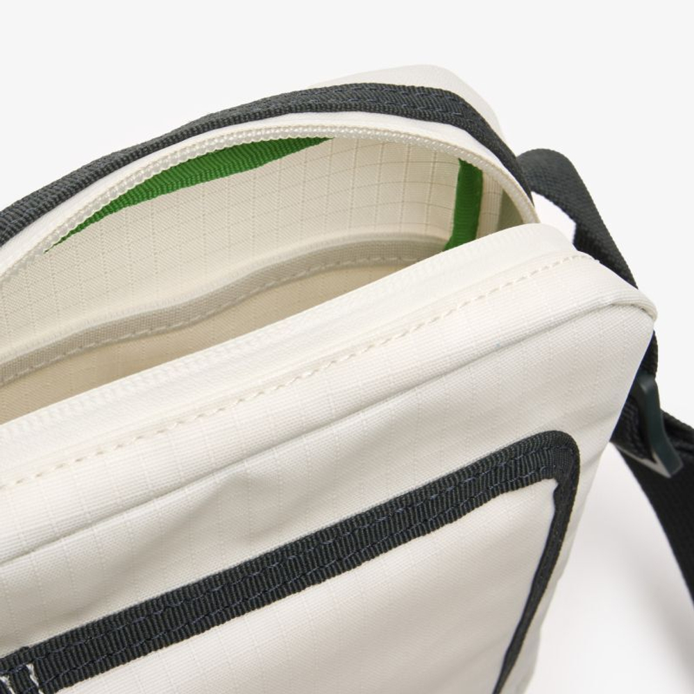 Lacoste Roland Garros Edition Contrast Print Vertical Messenger Bag - Green