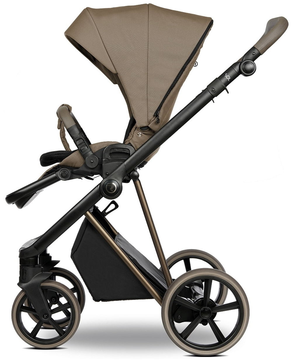 Детская коляска Roan Sol Vintage Luxury 2.0 2 в 1 VIN 03/MM Mocha Mousse/Cappuccino//Bronze/руч.Cappuccino