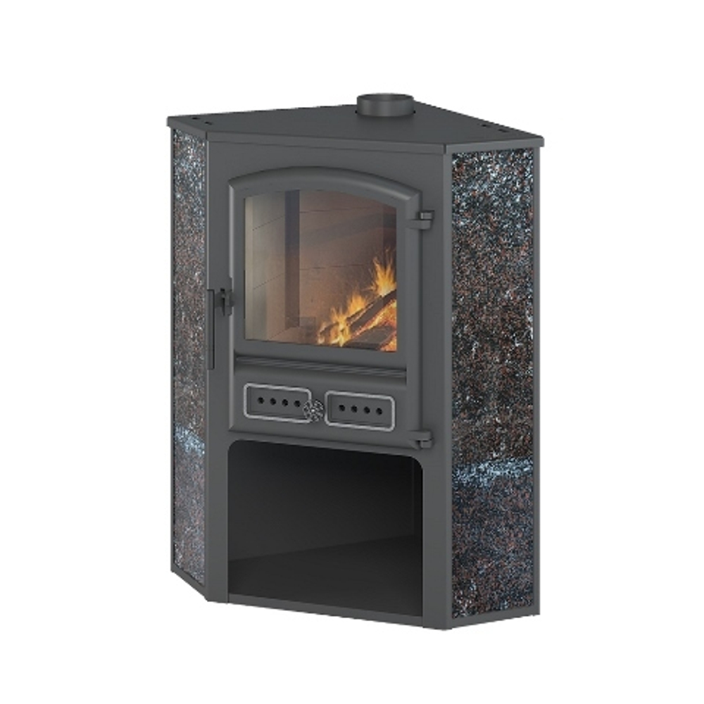 Камин ЭТНА (БКД) угловой "Амфиболит" Ø 115мм