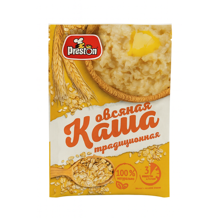 Каша Preston Моментальная овсяная традиционная 37 гр