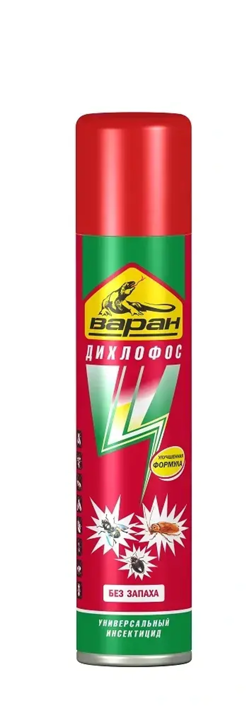 Аэрозоль от летающих и ползающих насекомых зеленый «Варан» 190 мл