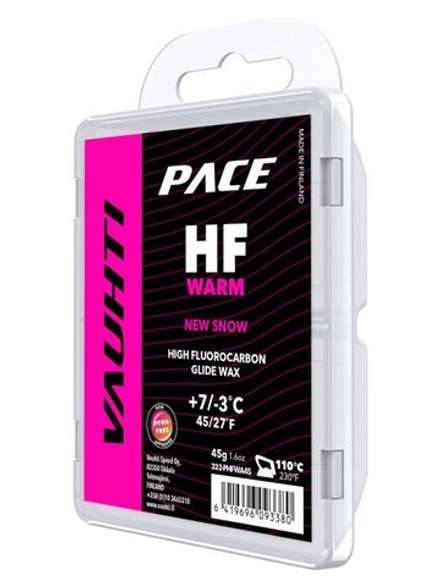 Высокофторовый парафин (мазь для лыж) PACE HF WARM, 45 г
