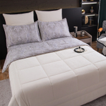 КПБ на резинке Сатин Velouria Luxe с Одеялом VLR002, Евро, 4 наволочки, простынь 160*200*25