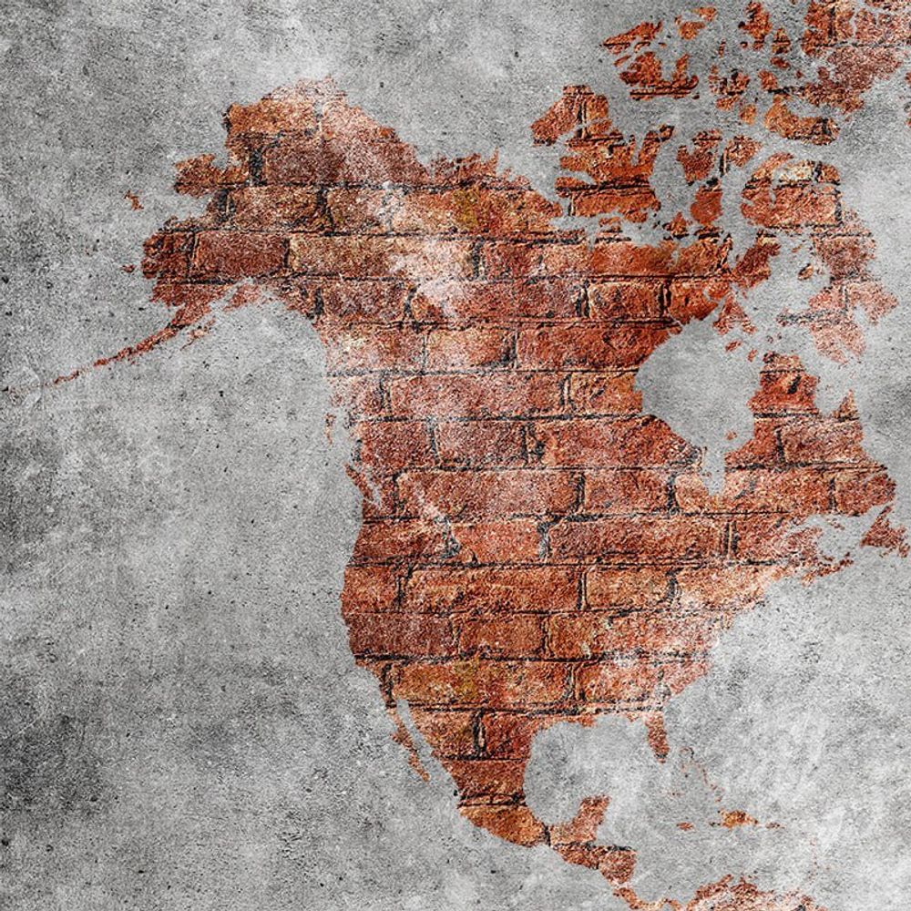 Бесшовная фреска ECO текстиль BRICKS MAP, 2,7 м (Ширина 4 м)