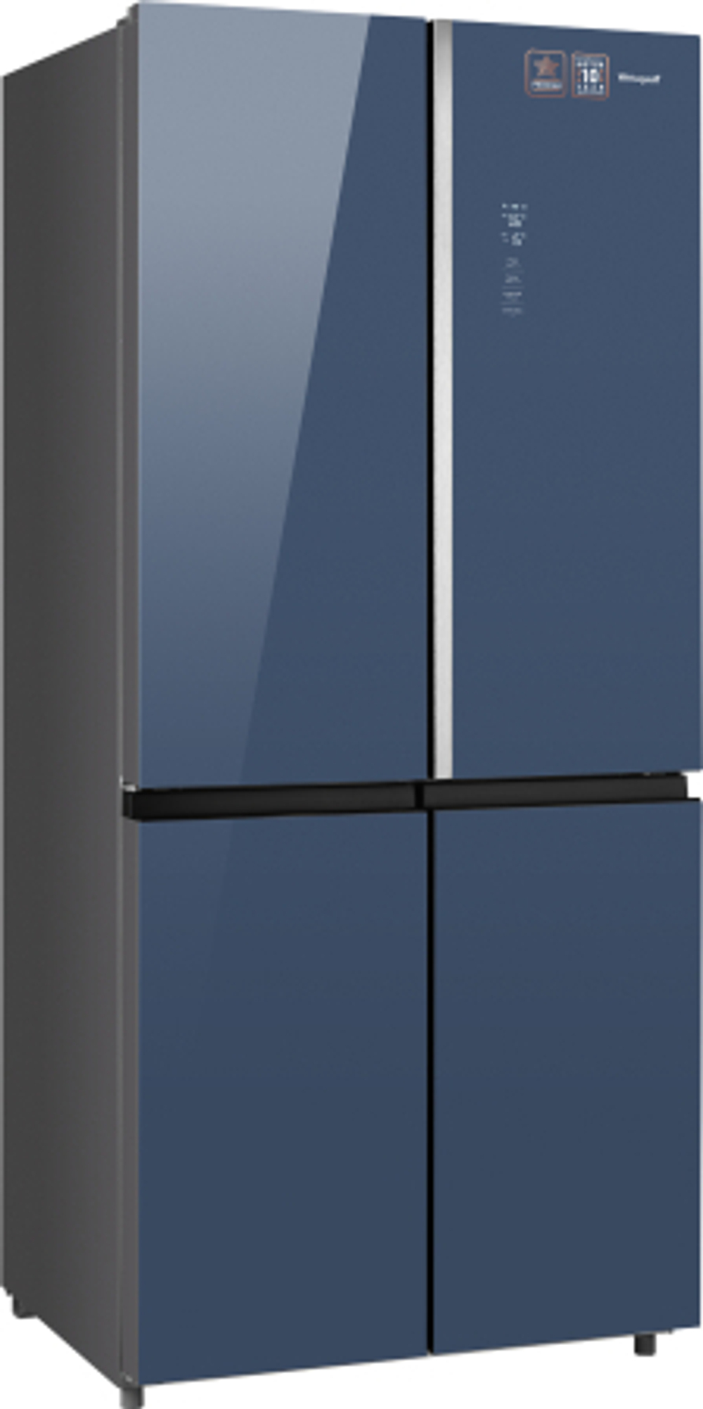 Холодильник Weissgauff BLUE GLASS WCD 590 INVERTER NO FROST