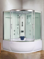 Душевая кабина WeltWasser  WW500 EMMER 15055 150х150 см,  прозрачное стекло, поддон высокий, радио, bluetooth