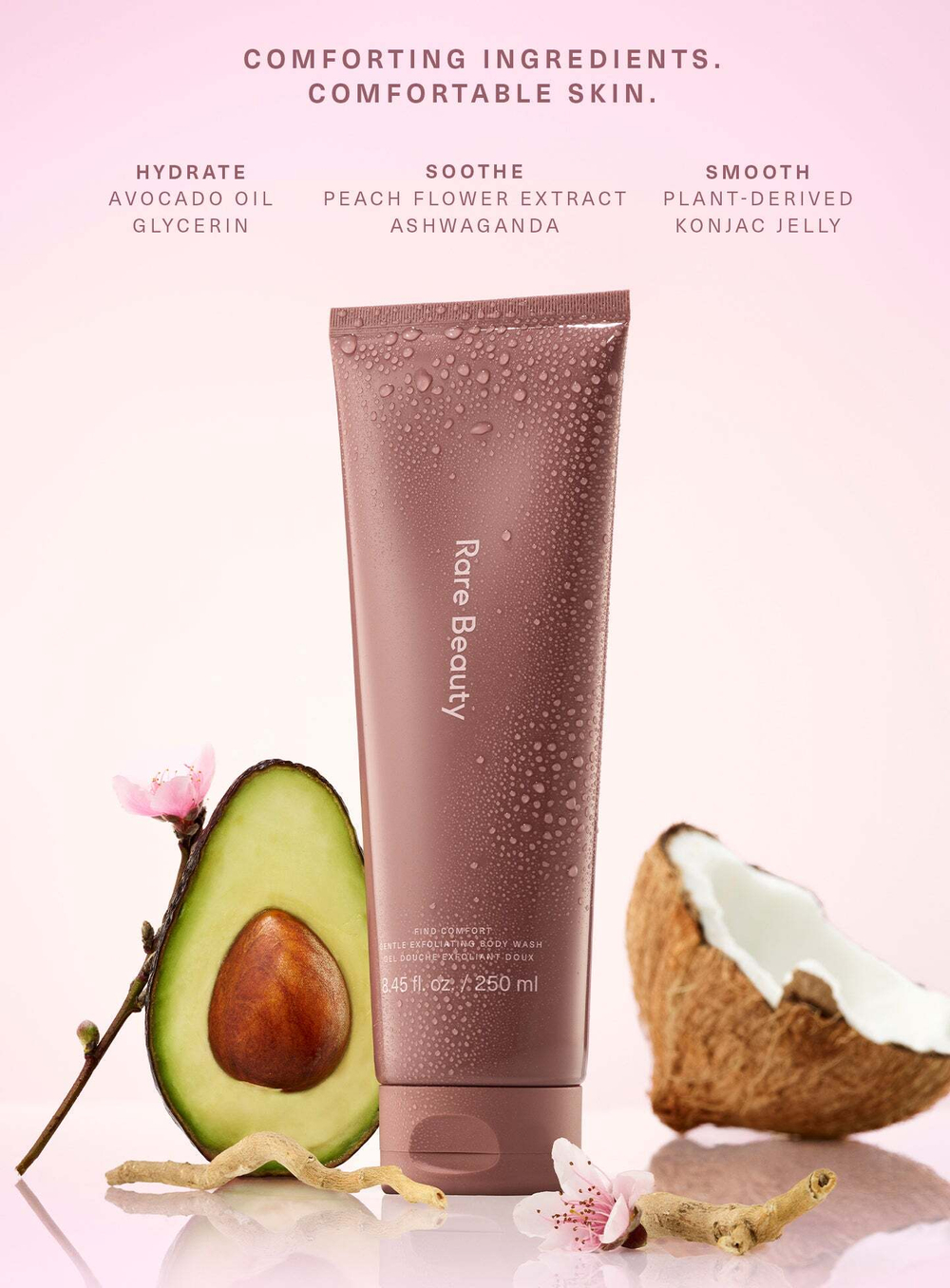Rare Beauty Find Comfort Gentle Exfoliating Konjac Jelly Body Wash 250 mL