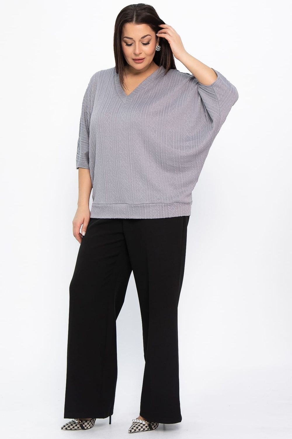 Блуза Вэнсдей (серая) Б14820-4М LT Collection