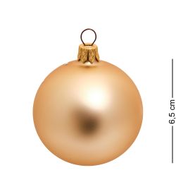 НФШ-1538/6 Ел.украшение Шар «Собачка» 65 мм