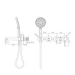 Смеситель для ванны встраиваемый Raglo R20.32, хром