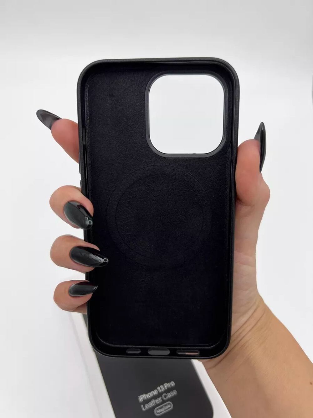 Кожаный чехол Leather Case iPhone 13 Pro, Black Черный