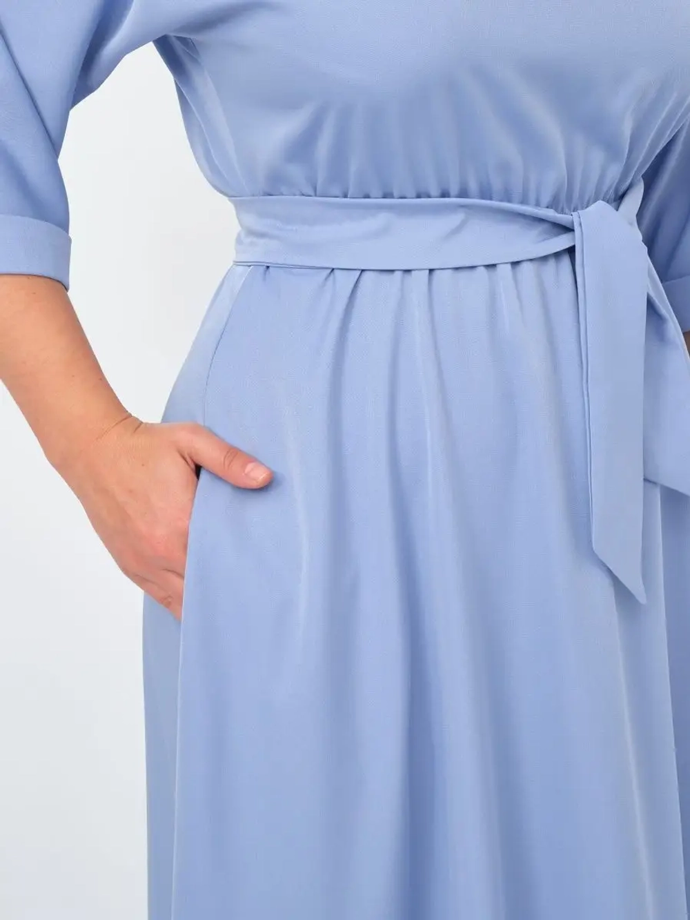 Платье на резинке с поясом