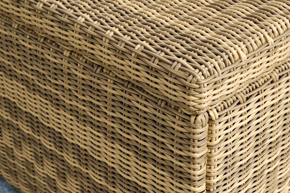 Порту, сундук водонепроницаемый из искусственного ротанга, цвет соломенный