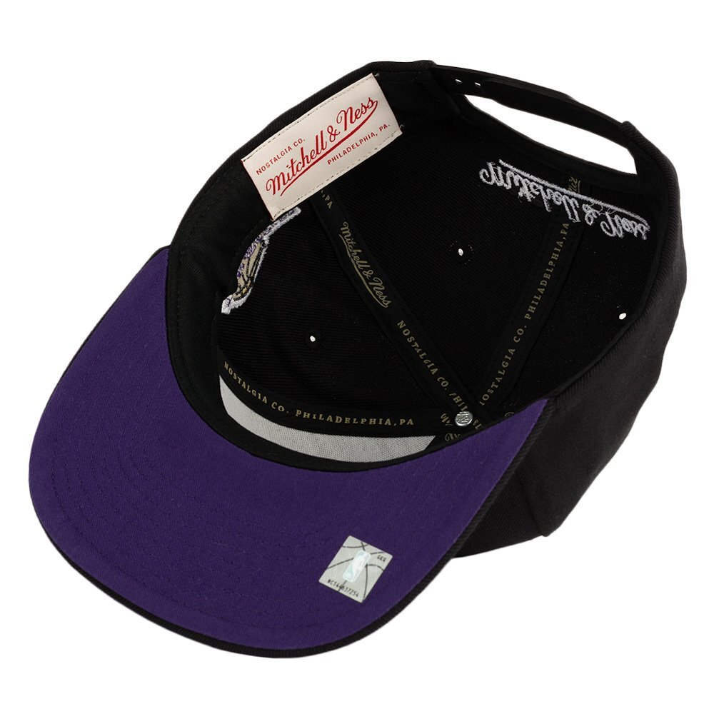Баскетбольная кепка Mitchell&Ness NBA Team Script 2.0 Snapback Los Angeles Lakers Cap Black