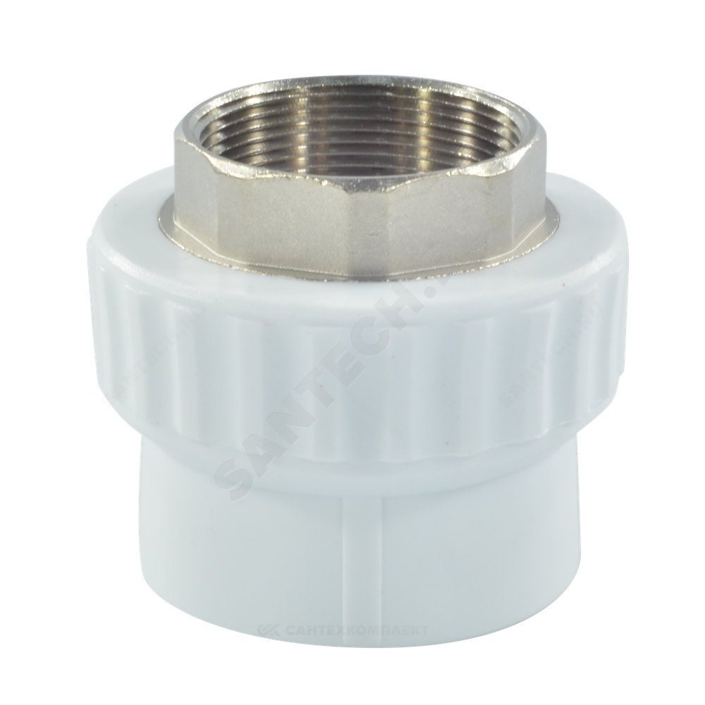 Муфта PP-R комбинированная под ключ белая Дн 40х1 1/2" ВР VALFEX 10134240