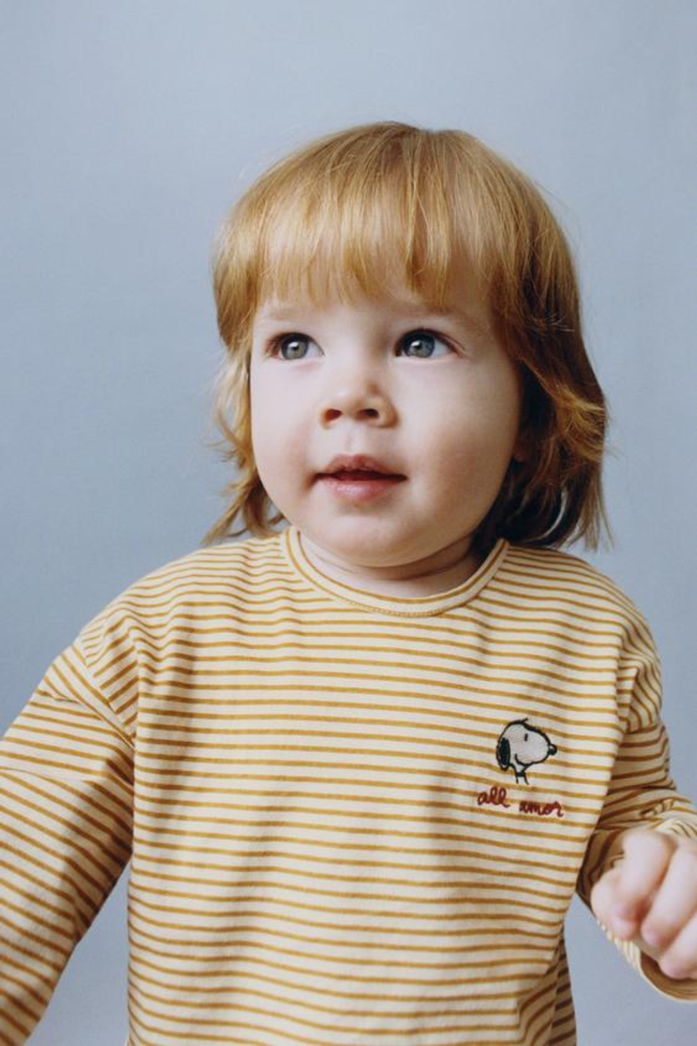 ZARA ФУТБОЛКА В ПОЛОСКУ SNOOPY PEANUTS™, ОХРА