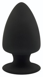 Черная анальная втулка Premium Silicone Plug S - 9 см. (Цвет: черный)