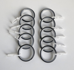 Карниз кованый "Готика Вяз" двухрядный d20/20 мм с трубами и кольцами Ост, цвет черный