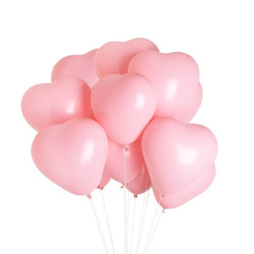 Облако шаров «Сердца Средние Розовые»