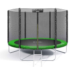 Батут Atlas Sport 312 см - 10ft BASIC (3 ноги) с внешней сеткой и лестницей Green