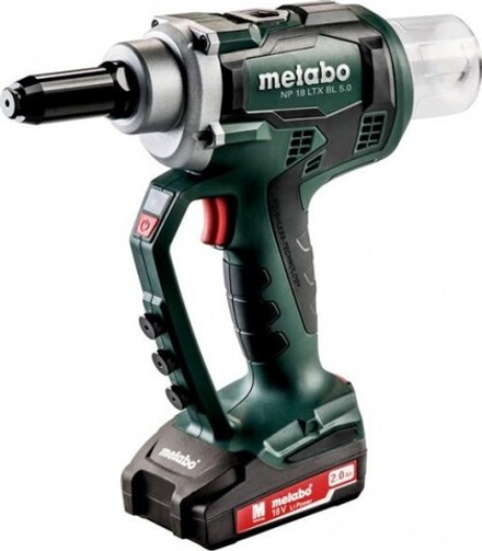 Клепальник аккумуляторный METABO NP 18 LTX BL 5.0  2,0 Ач, бесщеточный 619002500
