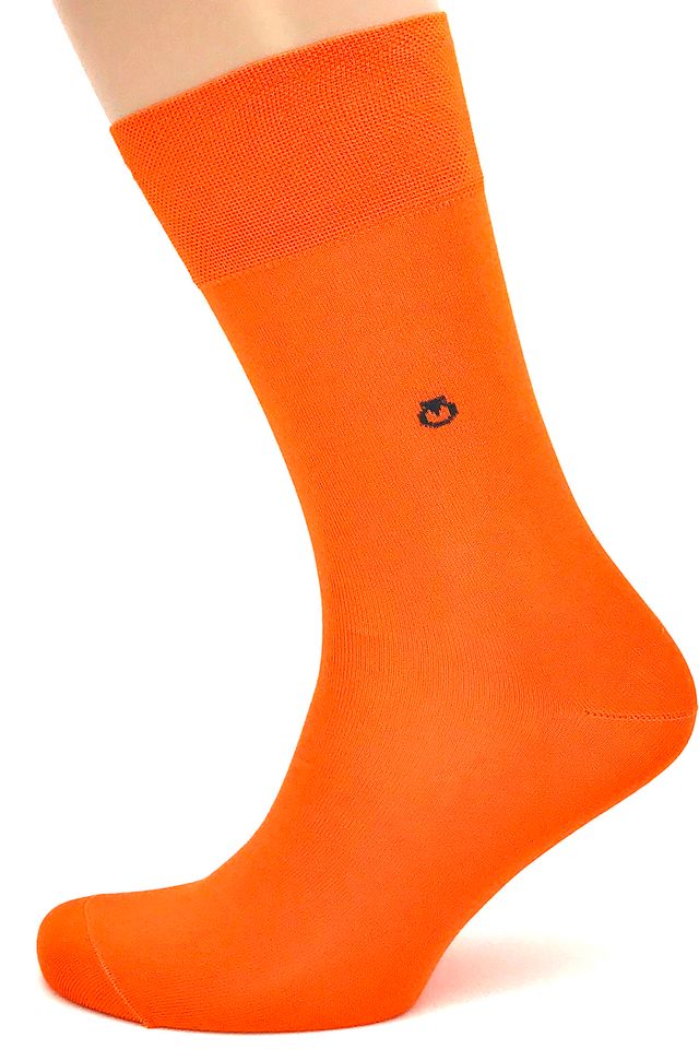 Оранжевые мужские носки из мерсеризованного хлопка