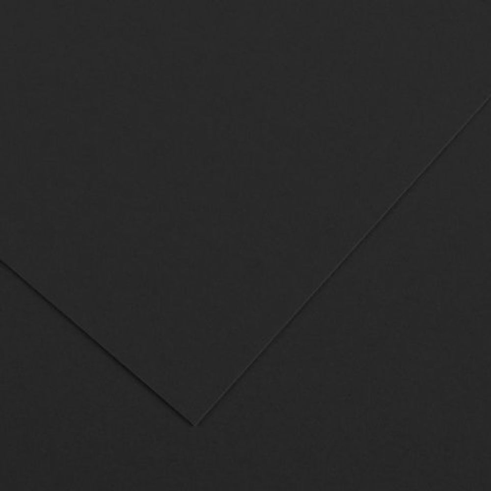 Бумага (картон) для творчества (1 лист) SADIPAL "Sirio" А2+ (500х650 мм), 240 г/м2, черный, 7878