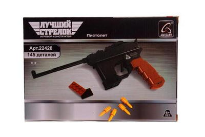 Конструктор блочный Аусини Оружие 145эл., коробка 22420