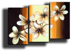 Модульная картина "Бежевый цветок"