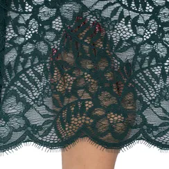 Кружево эластичное изумруд 20 см, Китай