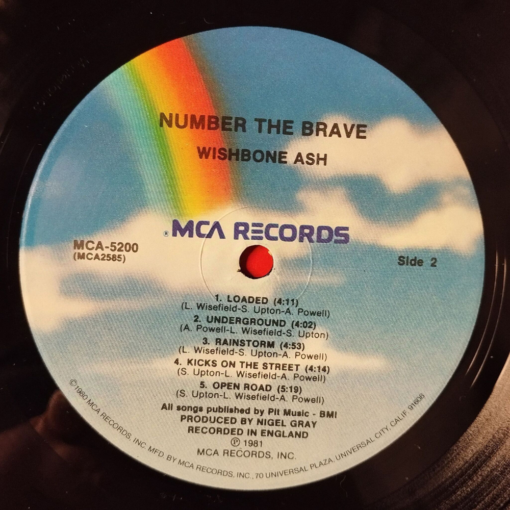 Винтажная виниловая пластинка LP Wishbone Ash Number The Brave (USA 1981)