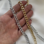 0701-з Цепь панцирного плетения, 6мм, позолота