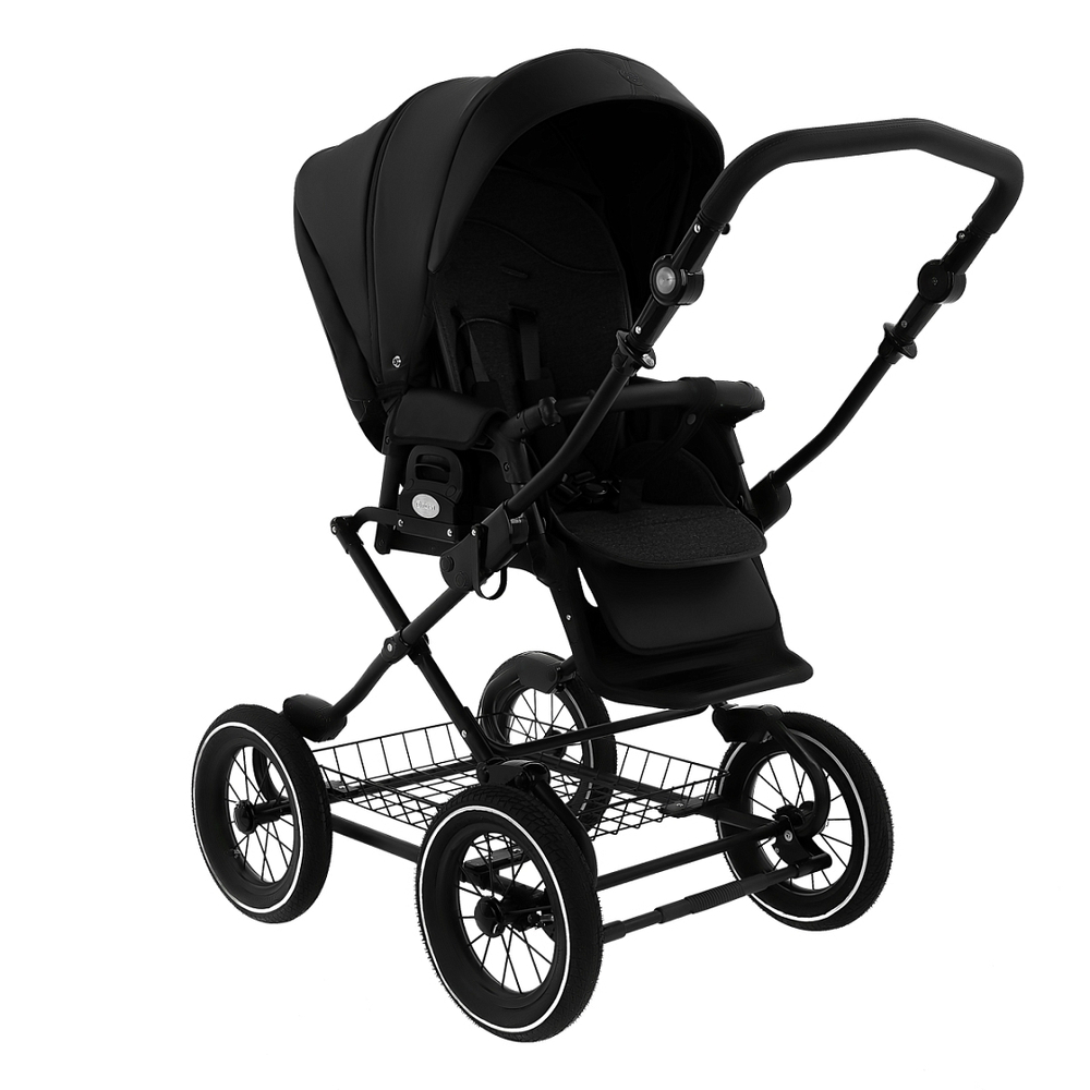 Коляска 2 в 1 ROAN BASS NEXT 2 в1 CLASSIC d12 leather Black