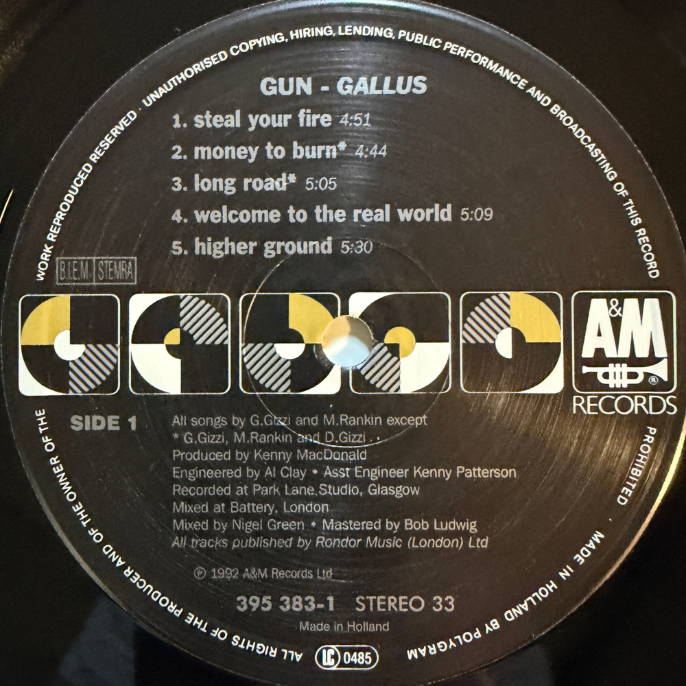Gun – Gallus (Голландия 1992г.) Т